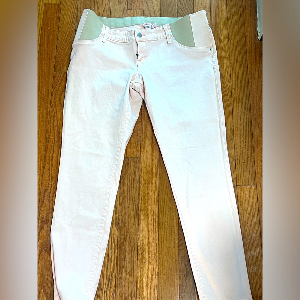 Pastel Peach Maternity Jeans Size 10
